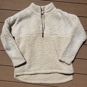 Chunky Sherpa Soft Pull Over 3/4 Zip Sweater (Time and Tru size medium)